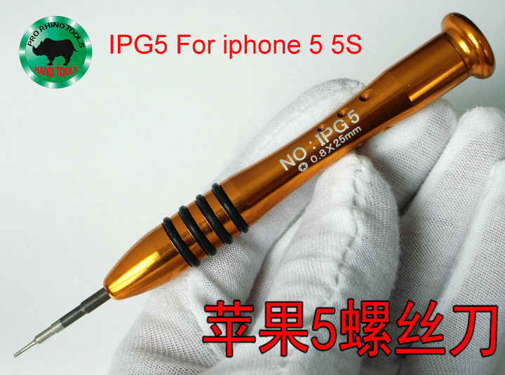 Iphone 5 5S Repair Tools Japan RHINO Brand IPG5 0.8mm Torx (5 Stars) Golden Screwdriver For Opening Cover of Mobile