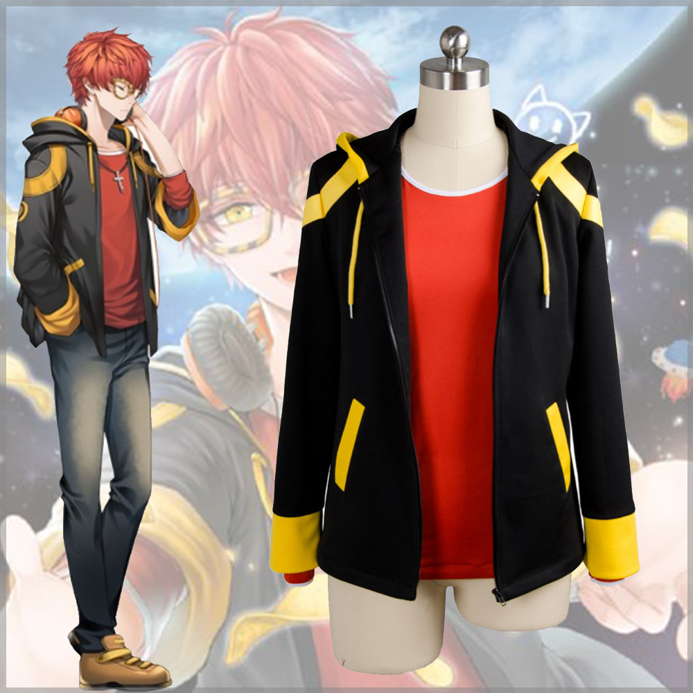 Hot Anime Mystic Messenger 707 Saeyoung/Luciel Choi 7 Cosplay Costume
