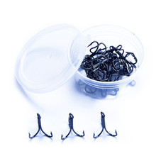 20 Pcs 2# 4# 6# 8# High Carbon Steel Fishing Hook Fishhooks Durable Pesca Jig Treble Hooks with Hole Carp Fishing Tackle Box