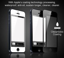 Parts for Anti-scratch explosion-proof waterproof Anti-oil  0.3mm 2.5d round 9H tempered protecting glass screen for iPhone 5/5S