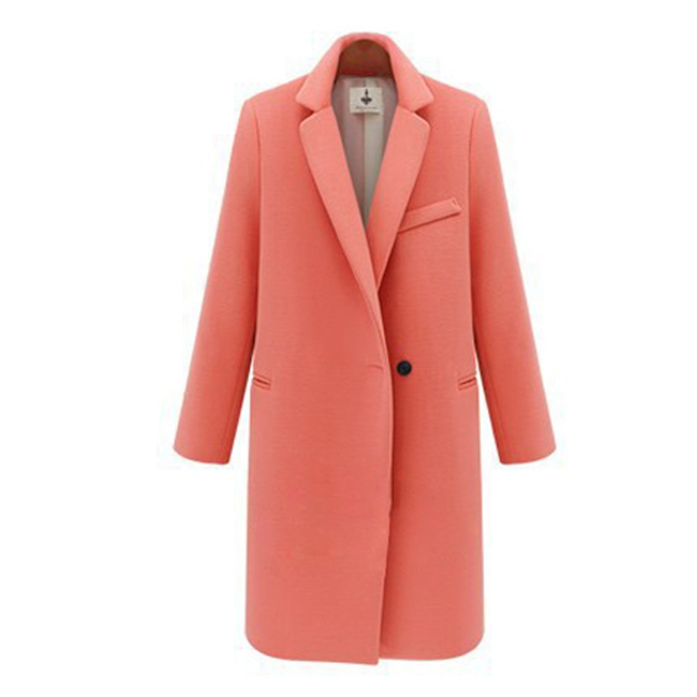 Image of Women's Winter Jackets and Coats Single Button Elegant Warm Women Woolen Coat 2016 Thicken Long Plus Size Women Coat Jacket