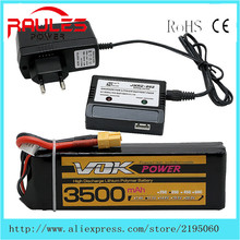 VOK Drone Battery 11.1V 3500mAh 35C XT60 Plug Lipo- Battery Top Power Upgrade Lipo Battery Helicoper Quadcopter Control Toys