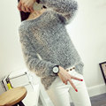 2016 winter mohair sweater hedging short paragraph female Korean sweater coat thick loose clothes College wind