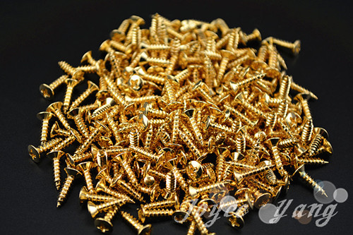 fender gold pickguard screws