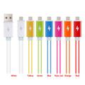 Useful 0 95M LED Visible Light Charger Cable Noodle Shaped Luminous Data Charging Cable Line for