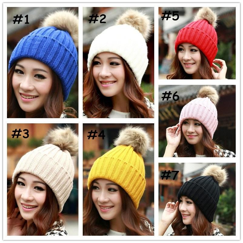 Vogue Women\'s Candy Beanie Knitted Caps Crochet Fa...