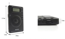 DEGEN DE215 FM FML MW Radio Receiver Mini Handle Portable Three Bands Stereo Digital display alarm