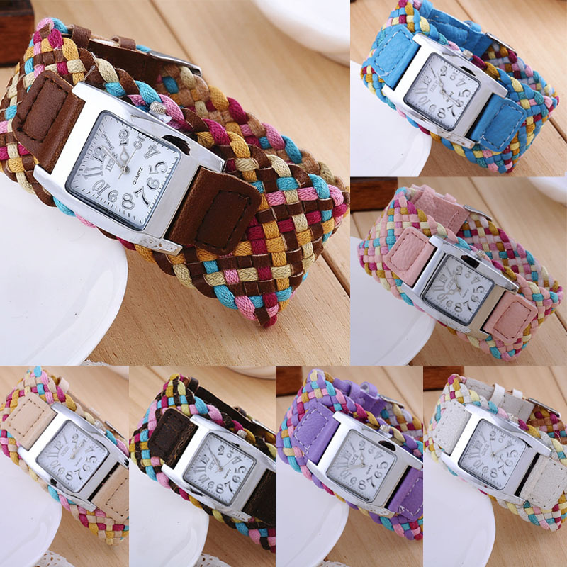 7 colors Fashion NEW Geneva quartz watches clock women dress wristwatches relogios femininos