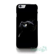 Fit for iPhone 4 4s 5 5s 5c se 6 6s 7 plus ipod touch 4/5/6 back skins cellphone case cover BLACK CAT FACE
