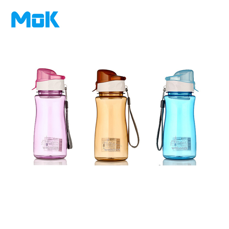 Image of MOK 2016 New Leak-Proof Seal Transparent Large Capacity Nozzle Sports Plastic Water Bottles With Cover Lip Filter 550ml 1 Piece