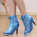 Waterproof Rain High Heels Shoes Cover Women Rain Boots Waterproof Slip resistant Overshoes Shoes Covers