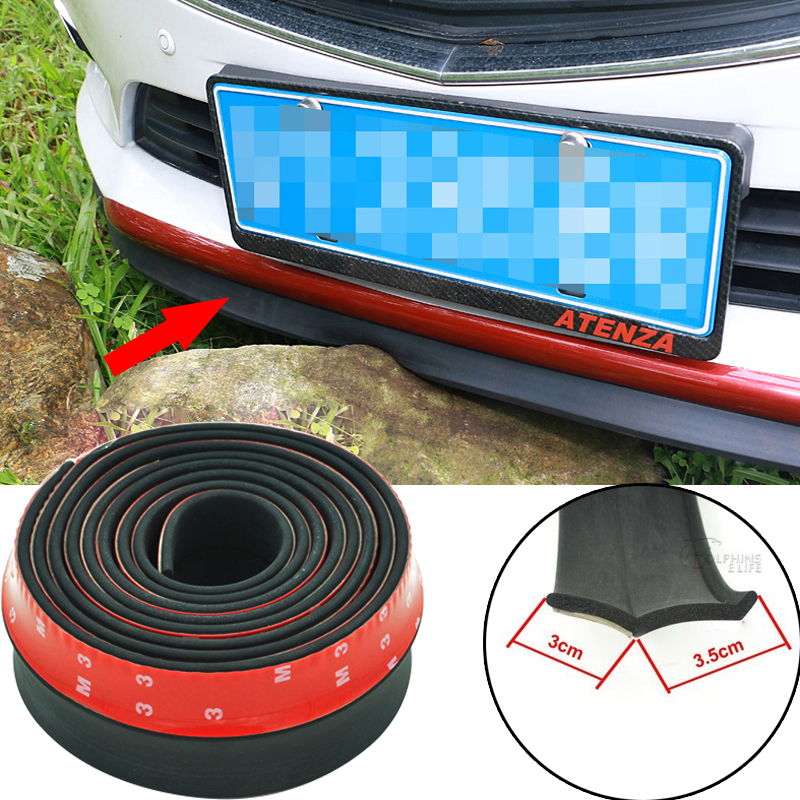 Image of 2.5M/ Roll 6.5cm Width Car styling TPVC Lip Skirt Protector Car Scratch Resistant Rubber Bumpers Decorate High qaulity