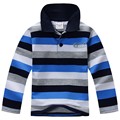 Lenrick Top quality kids children boy t shirt kid boys clothing long sleeve cotton striped children