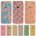 Soft TPU 3D Cute Cartoon Eyes Move Black Cat French fries Banana Popcorn Phone Case For