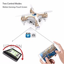 2016 new Control By Cell Phone RC Quadcopter CX10W Wifi FPV 0.3MP Camera LED 3D Flip 4CH Version Mini Drone Helicopter Gift