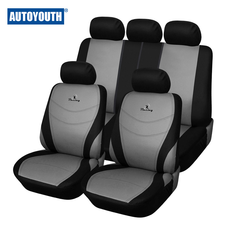 Image of AUTOYOUTH Racing Embroidery Car Seat Cover Universal Fit Most Auto Seat Interior Accessories Seat Covers 3 Colour Car Styling