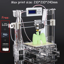 Free shipping size 210*210*240mm High Quality Precision Reprap Prusa i3 DIY 3d Printer kit with 8GB SD card+1kg PLA consumables