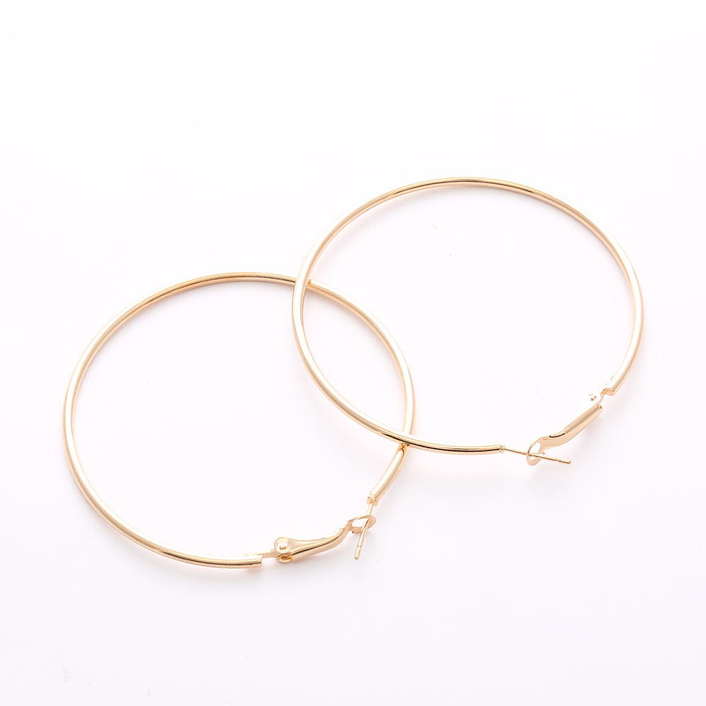 Image of Hot Sale Hoop Earrings Big Smooth Circle Earrings Basketball Brincos Celebrity Brand Loop Earrings for Women Jewelry