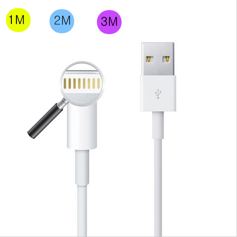 Image of 1M 2M 3M 8 Pin White Data Sync Adapter Charger USB Cable Cords wire For iPhone 5 5s 5c 6 Plus 6s iPod Perfect Fit For IOS 8 9