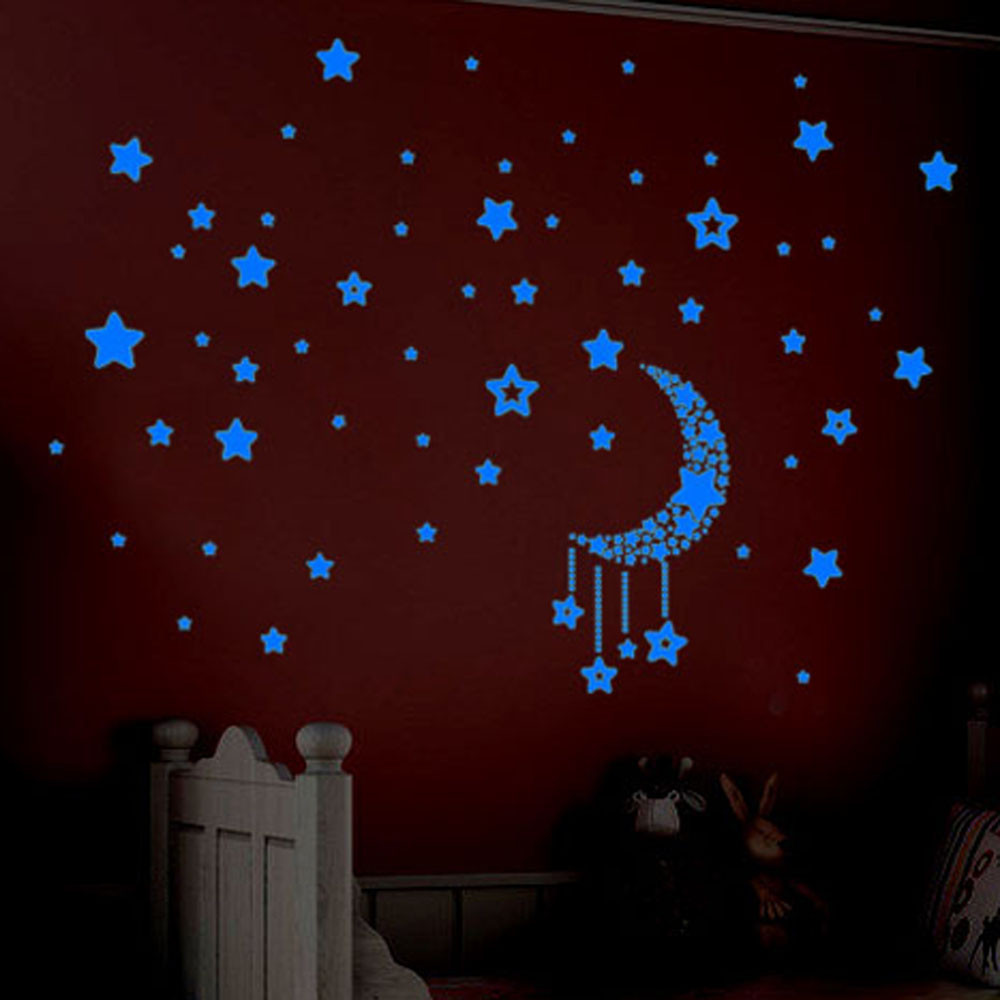 2019 New A Set Kids Bedroom Fluorescent Glow In The Dark Stars