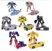 Free Shipping Hot Sale 7pcs/lot Robot Transformation Toys Kids Toys Transformation Autobots Optimus Prime Bumblebee Toy