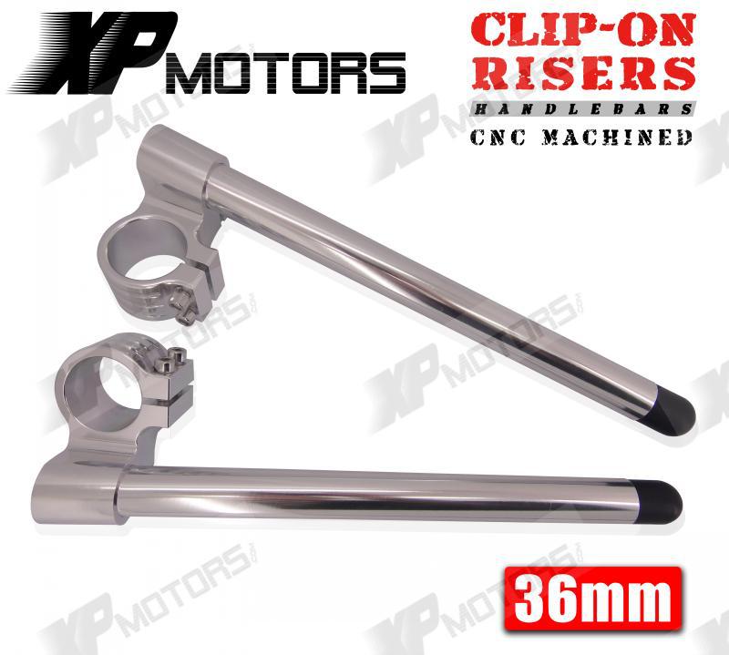 New CNC 1 Riser Clip On Higher Clipons Handlebar Universal Fit 36mm Forks Fits For CAFE