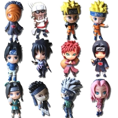 12 шт. полный комплект Q издание наруто аниме фигурки коллекция пвх 3 " Naruto цифры модель игрушка комплект