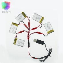 JJRC H11D H11C HQ898 battery set 5pcs 3.7V 1100mAh battery and USB charger for JJRC H11D H11C HQ898 Quadcopter Drone