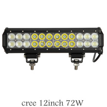 Cree Straight 12inch 72W 3D Offroad Spot Flood Combo Beam LED Light Bar For Driving Tractor Trailer 4×4 SUV ATV Led Lamp 12V 24V