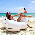 1 5M 60 Inch PVC White Giant Rideable Swan Inflatable Float Toy Pool Swim Ring Holiday
