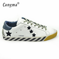 CANGMA Original Italy Deluxe Brand Oro Superstar Shoes Men Genuine Leather Low Mens Casual Star White