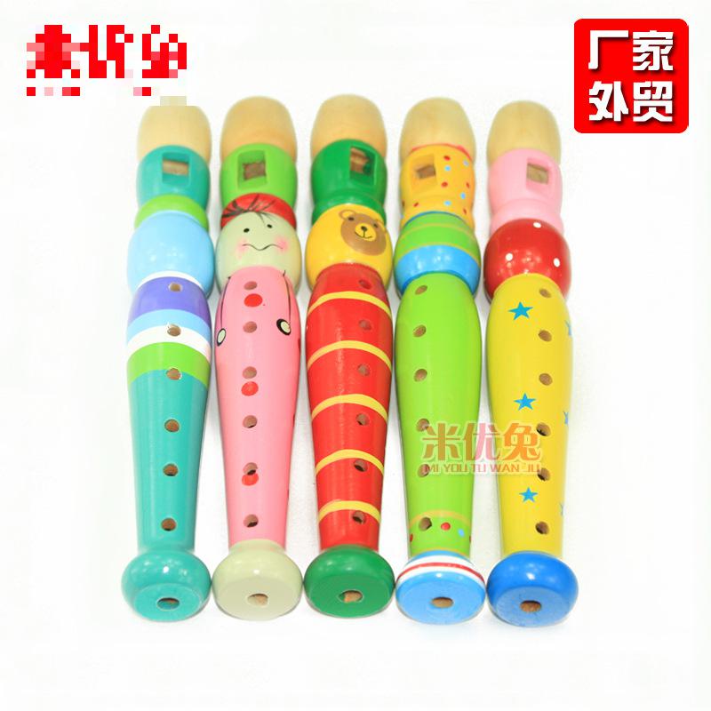Wooden flute.Early childhood musical instruments.Cartoon images of wooden the piccolo(China (Mainland))