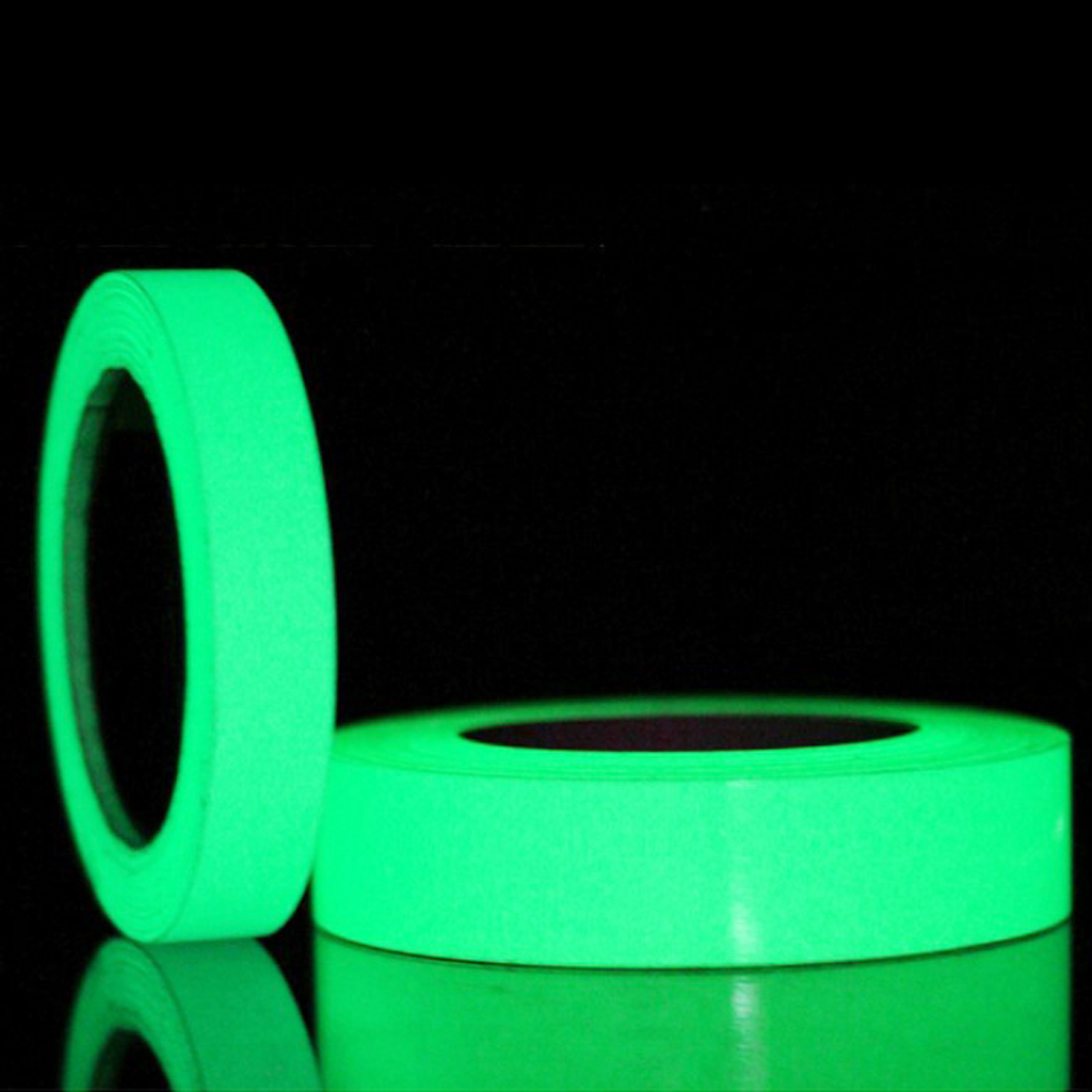 Reflective Glow Tape Self-adhesive Sticker Removable Luminous Tape Fluorescent Glowing Dark Striking Warning Tape Waterproof
