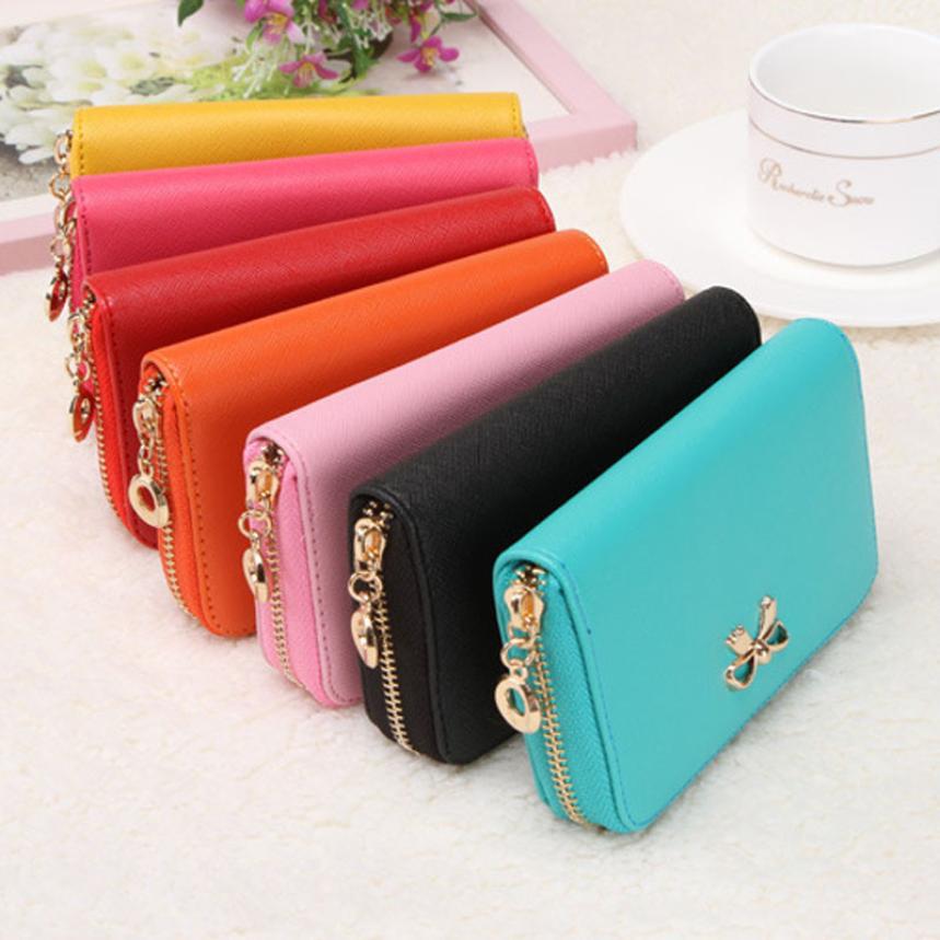 Image of Hot On Sales Female Wallets Zipper Korean Cute PU Leather Solid wallet Women Wallets/clutch carteira feminina Wallet Handbag