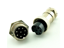 5 sets/kit 8 PIN 16mm GX16-8 Screw Aviation Connector Plug The aviation plug Cable connector Regular plug and socket
