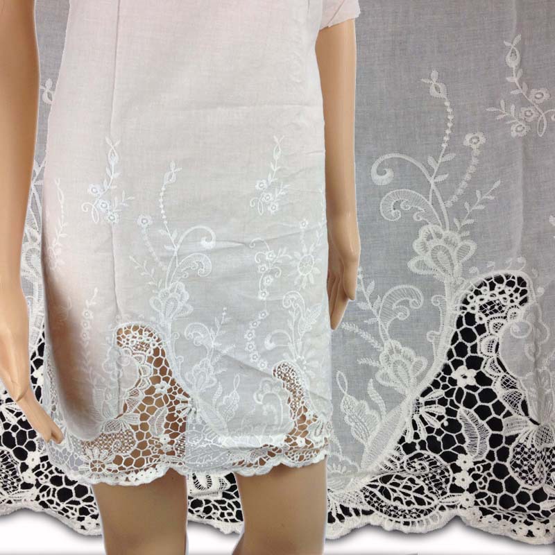 Cotton Voile Eyelet Embroidery Fabric For Blouse ...