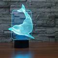Lovely Naughty 3D Dolphin Design LED Table Lamp with USB Cable NightLights as Children Kids Gifts