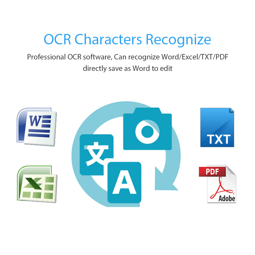 H1000 HD 10MP A3 Doc Scanner USB Interface OCR High Speed Portable