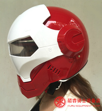 Free shipping MASEI IRONMAN Iron Man 610 full helmet motorcycle helmet half helmet / Red and white