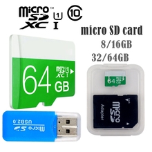 New 2014 memory card /micro sd card 32GB Class 10 usb flash pen drive Memory Card Microsd SD card Adapter USB Reader pendrive
