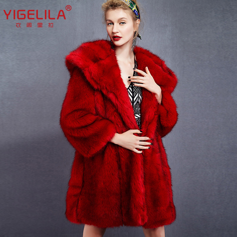 Red Coat With Fur Hood