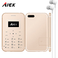 New AIEK AEKU X8 Ultra Thin Card Mobile Phone Mini Pocket Students Phone Low Radiation Support