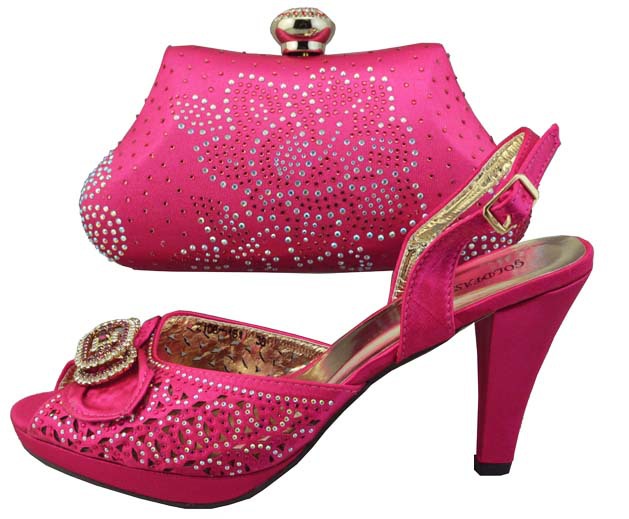 ... italian-matching-shoes-and-bag-set-for-party-Newest-fuchsia-high-heel