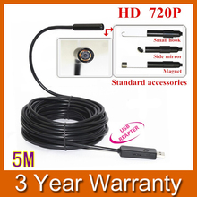 5M Mini USB HD 720P Endoscope Borescope Snake 10mm Lens 4 LED IP67 Waterproof Inspection Camera Borescope