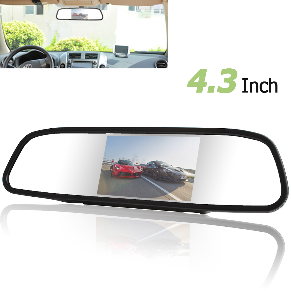 Image of 2015 Big Sale!480x272 4.3" Color Digital TFT-LCD Screen Car Rear View Mirror Monitor Car Monitor for Backup Reverse Camera