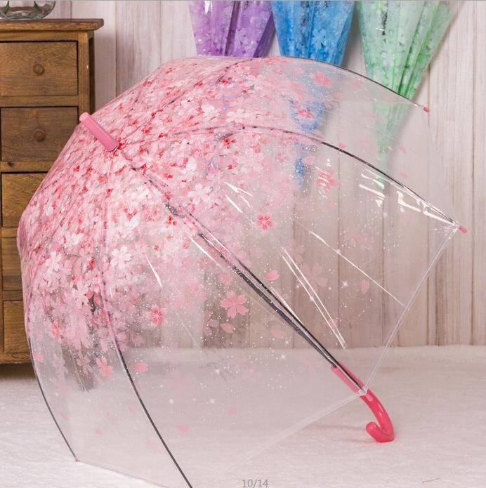 New-Fashion-Transparent-Clear-Umbrella-Cherry-Blossom-Mushroom-Apollo-Princess-Women-Rain-Umbrella-Sakura-Long-Handle (3)