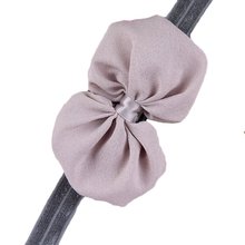 DSGS NEW Baby Flower Hair Bow Band grey