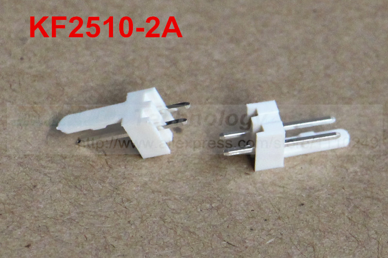 50pcs/lot KF2510 KF2510-2A male connector Pin header 2.54mm 2pin free shipping