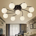 Simple modern American country ceiling lamp glass metal restaurant study bedroom lights warm ceiling 90 260V