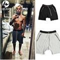 HZIJUE Kanye Justin Bieber Man Shorts Large Pocket Drawstring Harem Shorts Casual Joggers Fashion Men Trousers